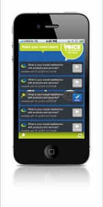 A survey screenshot of teh Cimigo App